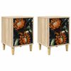 vidaXL Table de chevet LOCHEM 2 pc Ch&ecirc;ne Sonoma 36 x 33 x 50 cm