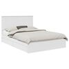 vidaXL Lit de Rangement Blanc 160 x 200 cm Bois d'ing&eacute;nierie