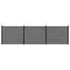 vidaXL Panneau de cl&ocirc;ture 3 pcs WPC et Aluminium Gris