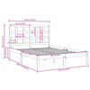 vidaXL Cadre de lit sans matelas 160x200 cm bois massif
