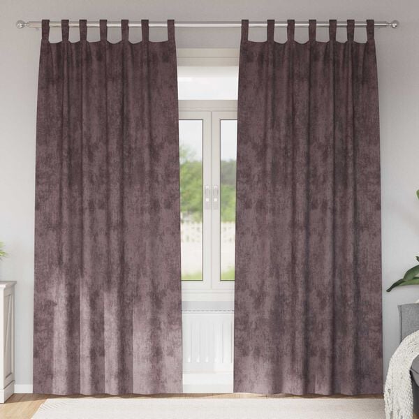 vidaXL Rideaux en velours 2 pcs Marron 225 x 140 cm Velours