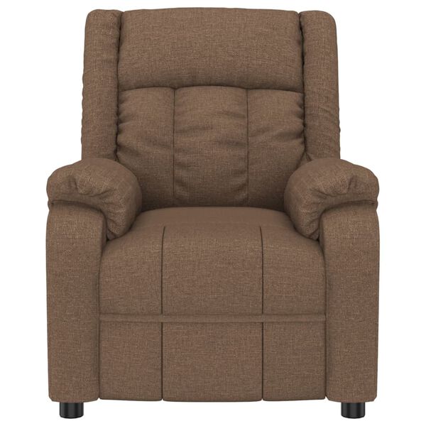 vidaXL Fauteuil inclinable Marron Tissu