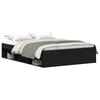 vidaXL Cadre de lit sans matelas en ch&ecirc;ne noir 140x200 cm bois d'ing&eacute;nierie