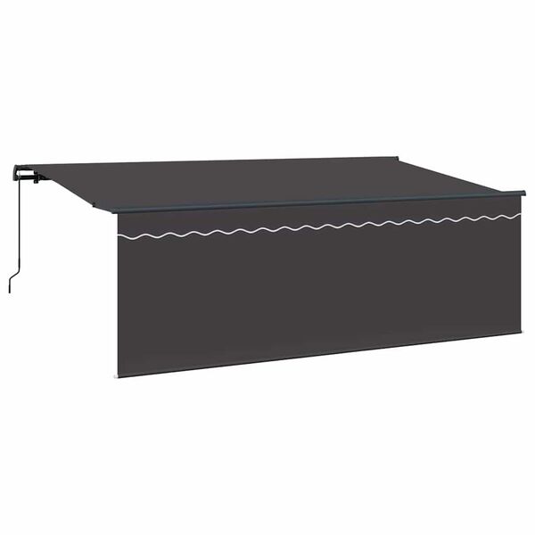 vidaXL Auvent R&eacute;tractable Anthracite 350 x 200 cm tissu
