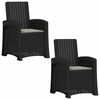 vidaXL Chaise de jardin inclinable imitant le rotin 2 pcs