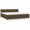 vidaXL Sommier &agrave; lattes de lit avec matelas Marron fonc&eacute; 200x200 cm