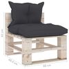 vidaXL Salon palette de jardin 6 pcs avec coussins bois de pin