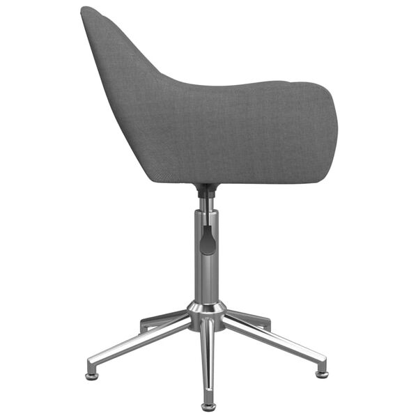 vidaXL Chaise pivotante de bureau Gris clair Tissu