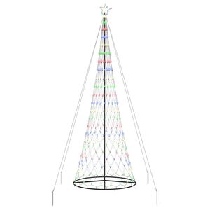 vidaXL Arbre de Noël LED Multicolore 138,5 x 138,5 x 399 cm Métal