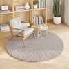 vidaXL Tapis de surface Rond HUARTE Sable &Oslash; 120 CM Polyester