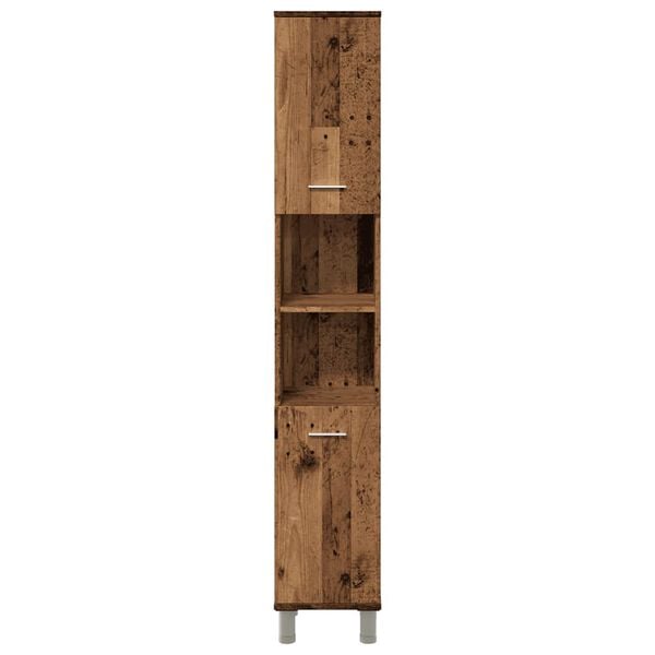 vidaXL Armoire de salle de bain vieux bois 30x30x179cm bois ingénierie