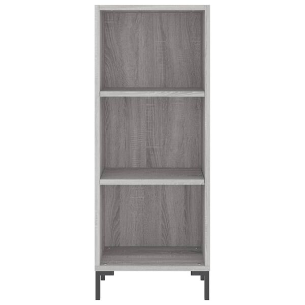 vidaXL Buffet sonoma gris 34,5x32,5x90 cm bois d'ing&eacute;nierie