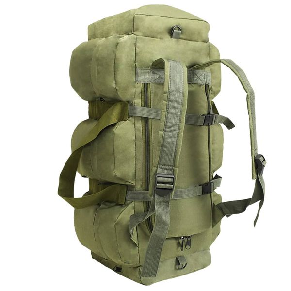 vidaXL Sac de sport style militaire 3-en-1 45 L Vert olive