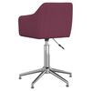 vidaXL Chaises &agrave; manger pivotantes lot de 2 violet tissu