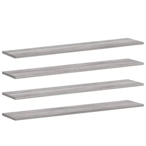 vidaXL &Eacute;tag&egrave;res murales 4 pcs sonoma gris 100x20x1,5cm bois ing&eacute;nierie