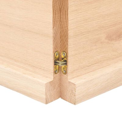 vidaXL Dessus de table 120x40x(2-4) cm bois de chêne massif non traité
