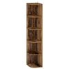 vidaXL &Eacute;tag&egrave;re d'angle 5 niveaux 25 x 31 x 131 cm Bois d'ing&eacute;nierie