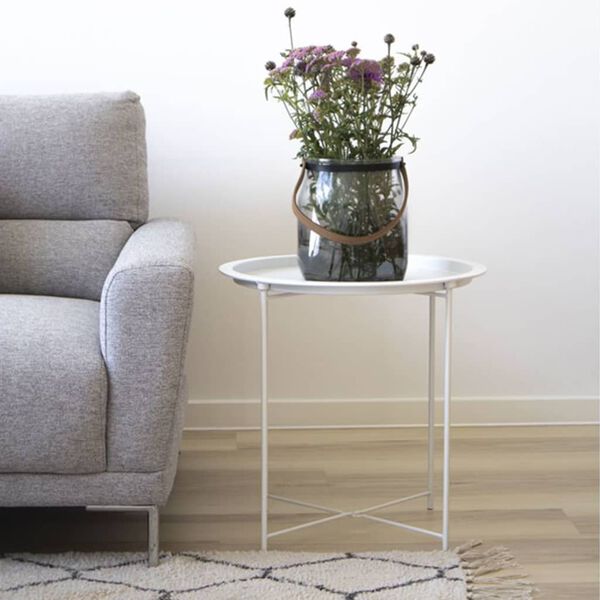 House Nordic Table d'appoint Anne 47 cm Rond Blanc
