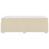 vidaXL Cadre de lit avec matelas Cr&egrave;me 100 x 200 cm tissu
