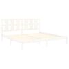vidaXL Cadre de lit sans matelas blanc 180x200 cm bois massif