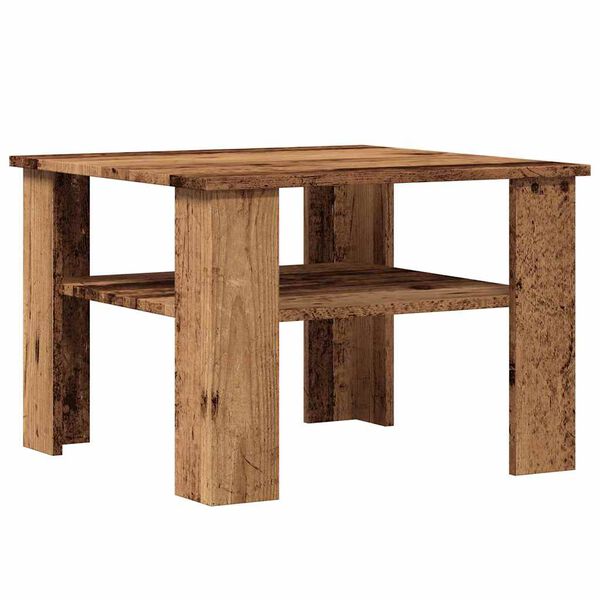 vidaXL Table basse vieux bois 60x60x42 cm bois d'ing&eacute;nierie