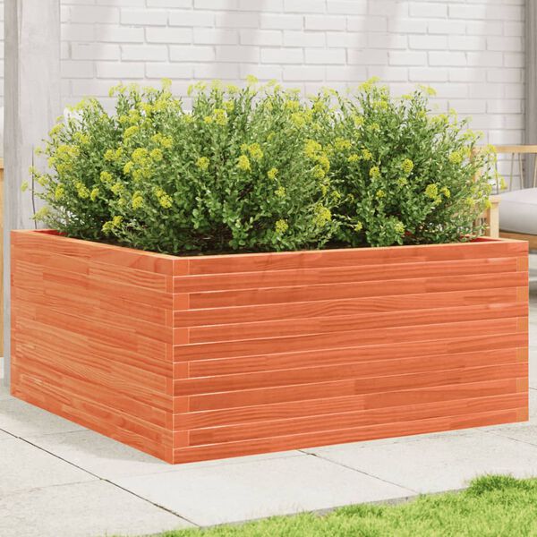 vidaXL Jardini&egrave;re cire marron 100x100x46 cm bois de pin massif