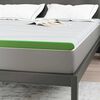vidaXL Surmatelas Blanc et vert 140 x 200 cm Tissu Jacquard