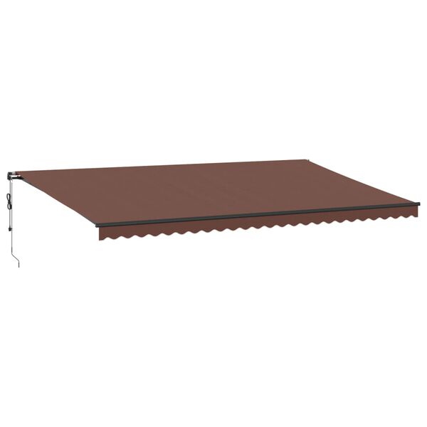 vidaXL Auvent r&eacute;tractable automatique avec LED marron 600x350 cm