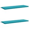 vidaXL Coussins de Banc SOEST 2 pc 100 % polyester Turquoise