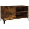 vidaXL Armoire &agrave; disques ch&ecirc;ne fum&eacute; 84,5x38x48 cm bois d'ing&eacute;nierie