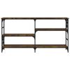 vidaXL Table console chêne fumé 150x29x76,5 cm bois d'ingénierie