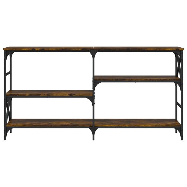 vidaXL Table console chêne fumé 150x29x76,5 cm bois d'ingénierie