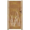 vidaXL Portail de jardin 100x200 cm en acier Corten avec motif gazon