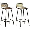 vidaXL Chaises de bar lot de 2 bois de r&eacute;cup&eacute;ration solide