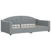 vidaXL Lit de jour gris clair 100x190 cm tissu