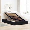 vidaXL Lit de Rangement avec matelas Noir 120 x 200 cm Velours