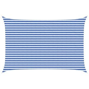 vidaXL Voile d'ombre 3 x 4,5 m HDPE Rectangulaire Bleu et Blanc