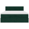 vidaXL Cadre de lit ottoman avec matelas vert fonc&eacute; 140x190 cm velours