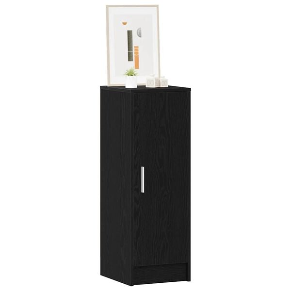 vidaXL Cabinet &agrave; chaussures avec &eacute;tag&egrave;re Ch&ecirc;ne noir 32 x 35 x 92 cm