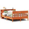 vidaXL Lit biblioth&egrave;que sans matelas cire marron 135x190 cm pin massif