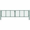 vidaXL Portail de jardin en acier grillag&eacute; 400 x 100 cm vert