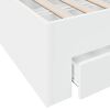 vidaXL Cadre de lit avec tiroirs sans matelas blanc 140x190 cm