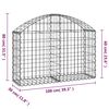 vidaXL Panier de gabions arqu&eacute; 100x30x60/80 cm Fer galvanis&eacute;