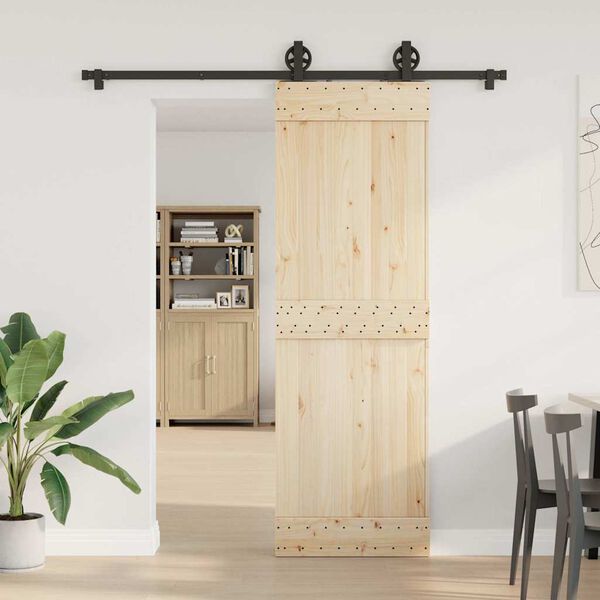 vidaXL Kit de quincaillerie de porte coulissante 183 cm Acier Noir