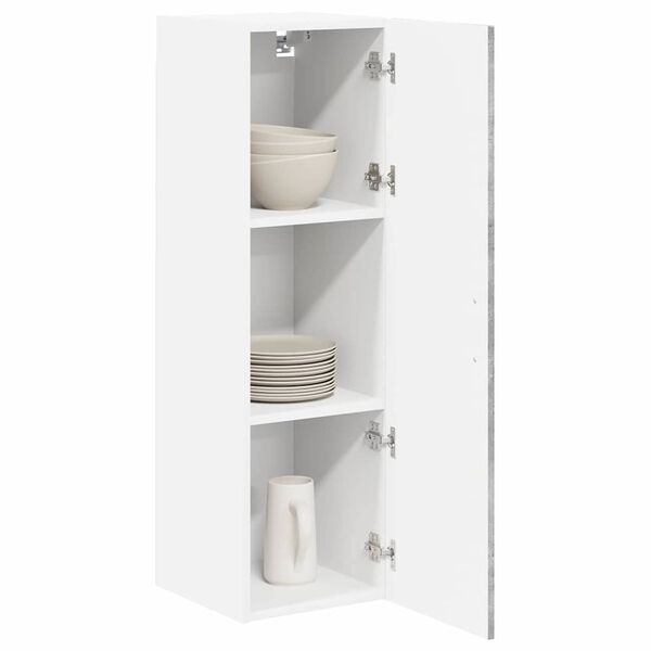 vidaXL Armoire de cuisine avec étagère Gris béton 30 x 31 x 100 cm