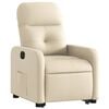 vidaXL Fauteuil inclinable électrique crème tissu