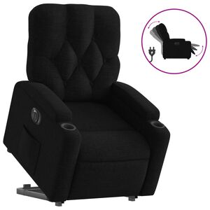 vidaXL Fauteuil inclinable &eacute;lectrique noir tissu