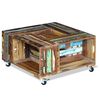 vidaXL Table basse Bois de r&eacute;cup&eacute;ration massif 70x70x35 cm