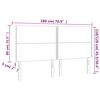 vidaXL T&ecirc;te de lit Noir 180x5x118/128 cm Tissu