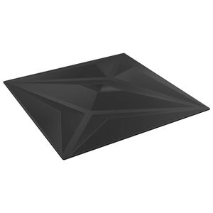 vidaXL Panneaux muraux 24 pc 50 x 50 cm Noir &Eacute;toile Mousse XPS